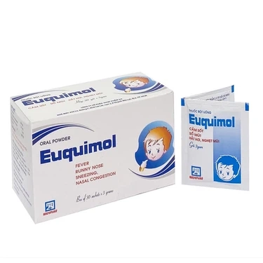 Thuốc trị ho cảm Euquimol Nadyphar hộp 30 gói x 3g
