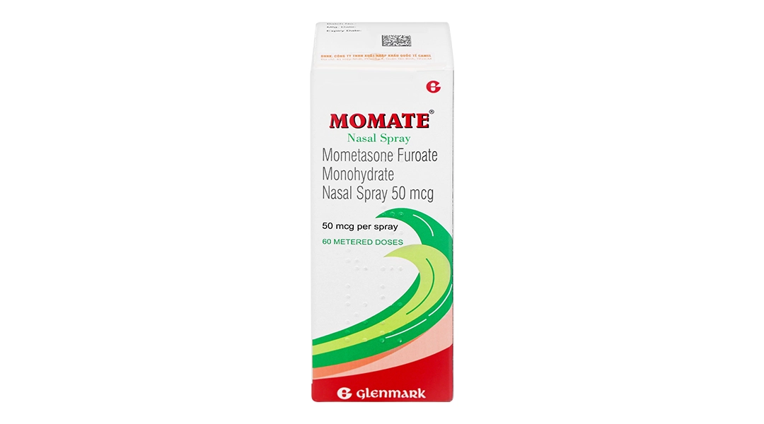 Thuốc xịt mũi Momate 50mcg Glenmark hộp 1 bình
