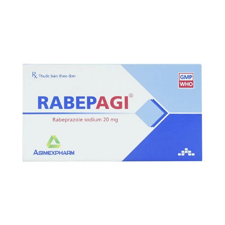 Điều trị loét dạ dày, tá tràng Rabepagi Agimexpharm hộp 3 vỉ x 10 viên