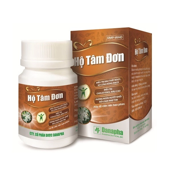 Thuốc tim mạch Hộ Tâm Đơn hộp 1 lọ 45 viên