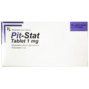 Thuốc điều trị trong trường hợp tăng cholesterol máu và rối loạn lipid máu Pit-Stat 1mg hộp 1 vỉ x 10 viên