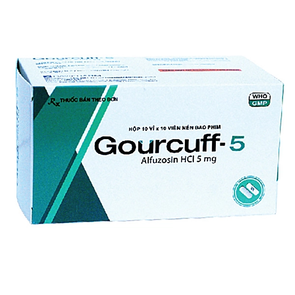 Thuốc điều trị phì đại tuyến tiền liệt lành tính Gourcuff-5mg hộp 10 vỉ x 10 viên