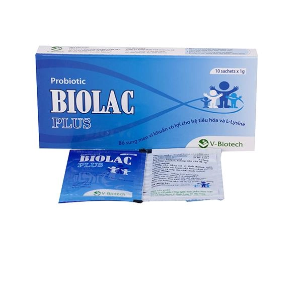Cốm vi sinh Probiotic Biolac Plus hộp 10 gói x 1g