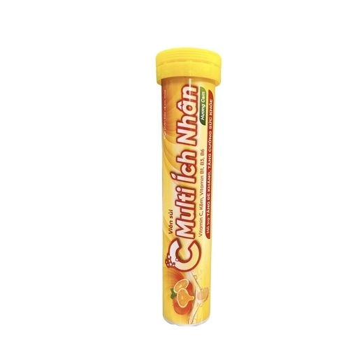 Viên sủi bổ sung vitamin C Multi Ích Nhân (hương cam) tuýp 16 viên
