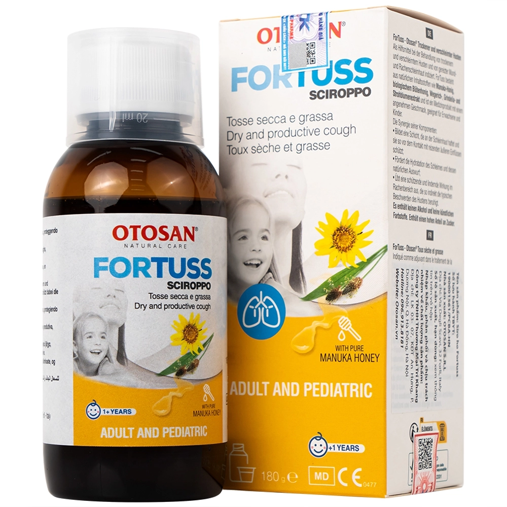 Siro ho Otosan Fortuss Sciroppo hộp 1 chai 180g