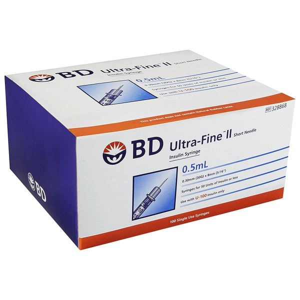 Bơm tiểu đường BD Ultra-Fine II 0.5mL hộp 100 cái