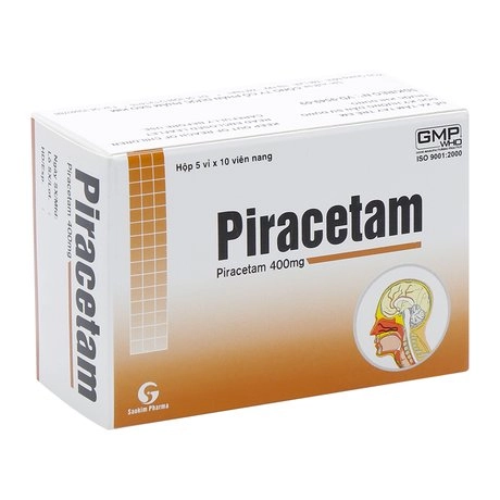 Thuốc trị rối loạn thiểu năng vỏ não Piracetam 400mg (Saokim Pharma) hộp 50 viên
