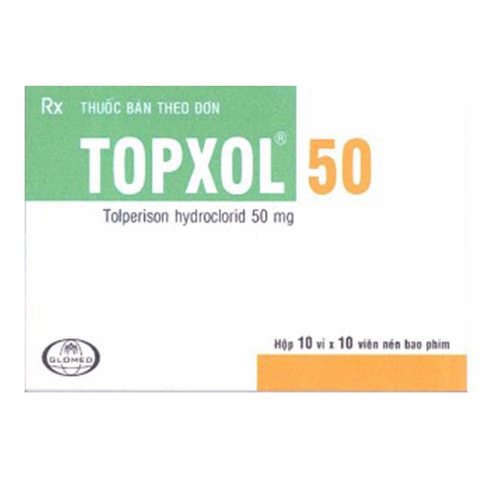 Điều trị co cứng sau đột quỵ Topxol 50 Glomed hộp 10 vỉ x 10 viên