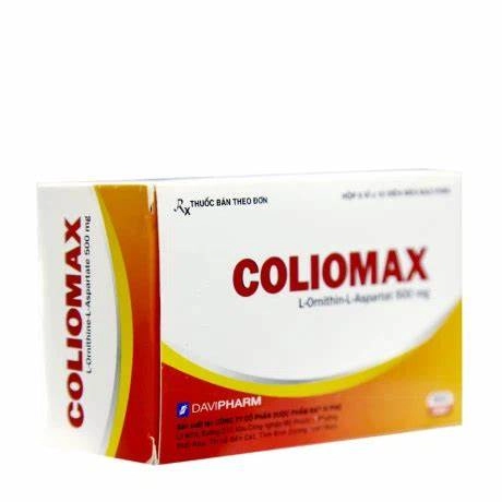 Thuốc điều trị tăng amoniac Coliomax 500mg Davi Pharm hộp 6 vỉ x 10 viên