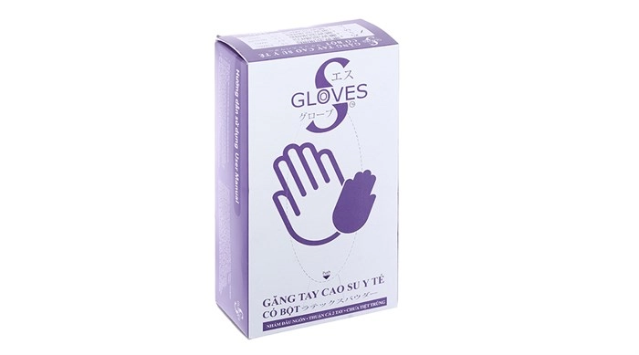 Găng tay 4 Gloves S Latex Powedered Examination size S hộp 100 cái