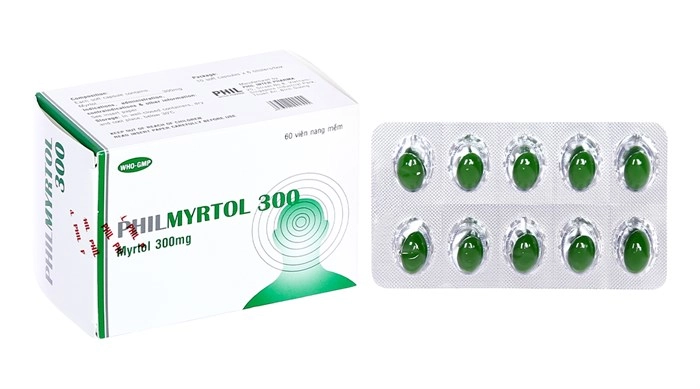 Thuốc trị viêm phế quản, viêm xoang mũi PHILMYRTOL 300 hộp 6 vỉ x 10 viên