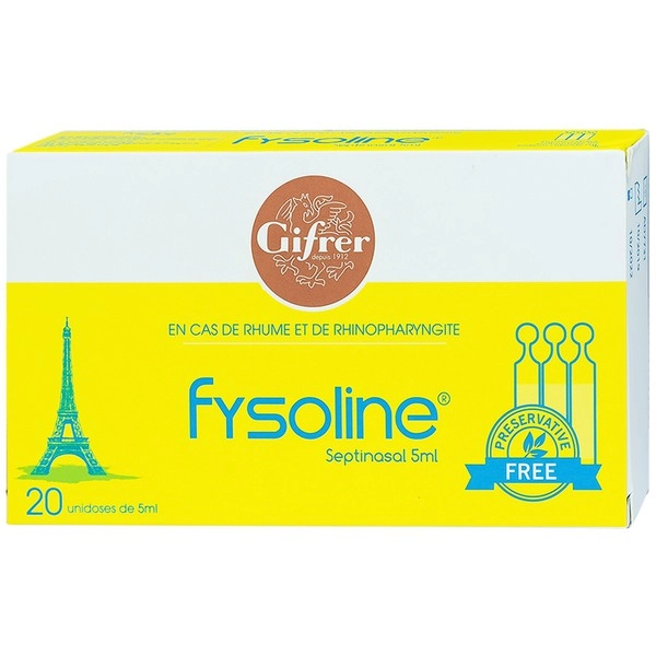 Ống nhỏ mũi Fysoline Septinasal Gifrer hộp 20 ống x 5ml