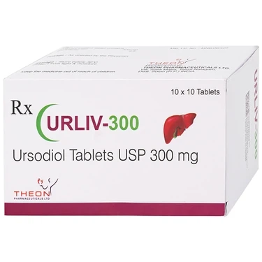 Điều trị làm tan sỏi mật, cải thiện chức năng gan Urliv 300 Theon Pharmaceuticals hộp 10 vỉ x 10 viên