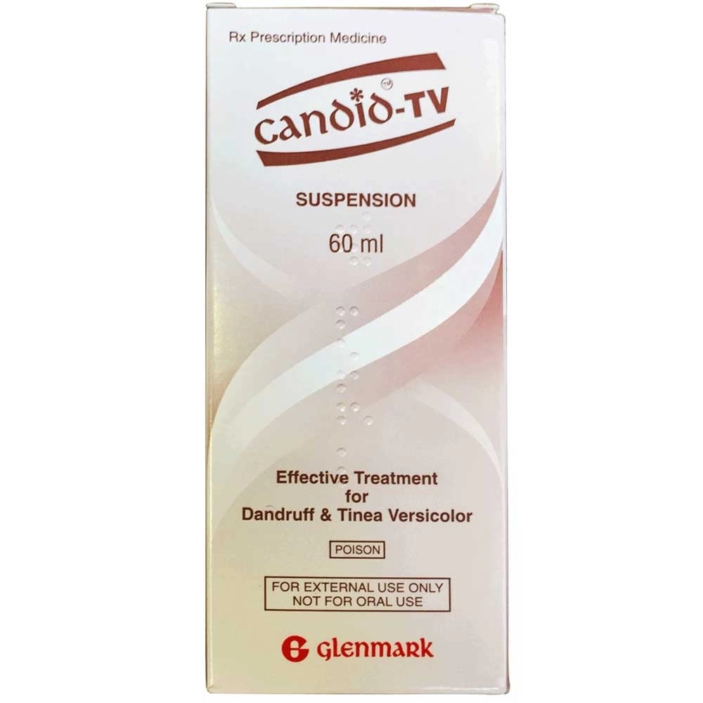 Dầu gội trị gàu Candid-TV Glenmark chai 60 ml