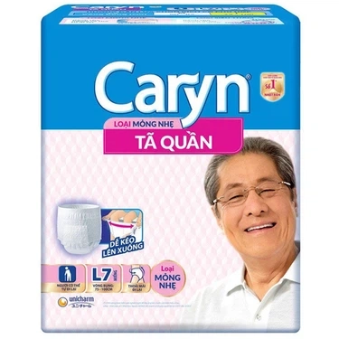 Mỏng nhẹ vòng bụng 75 x 100cm, size L7 tã quần người lớn Caryn gói 7 miếng
