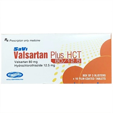 Điều trị tăng huyết áp Savi Valsartan Plus HCT 80/12.5 hộp 3 vỉ x 10 viên