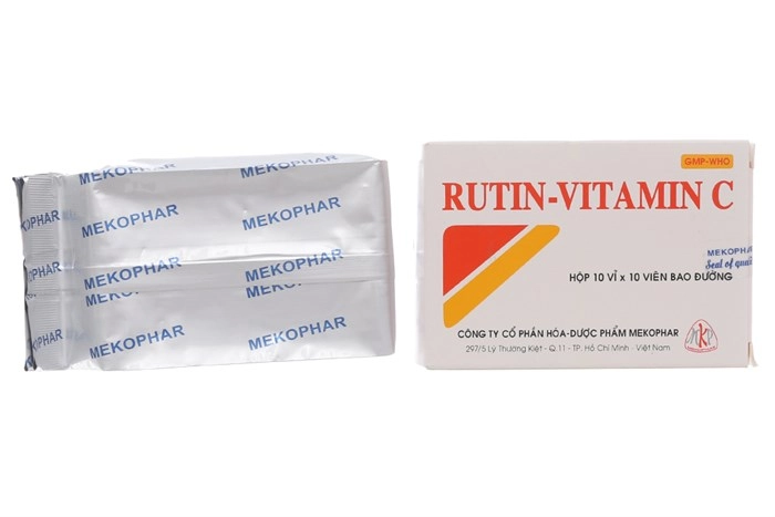 Thuốc tăng sức bền mạch máu Rutin-Vitamin C MEKOPHAR hộp 100 viên