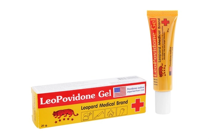 Dung dịch điều trị bệnh ngoài da LeoPovidone Gel hộp 1 tuýp 20g