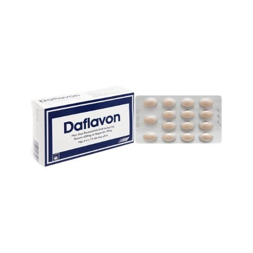 Thuốc trị trĩ, suy giãn tĩnh mạch Daflavon hộp 60 viên