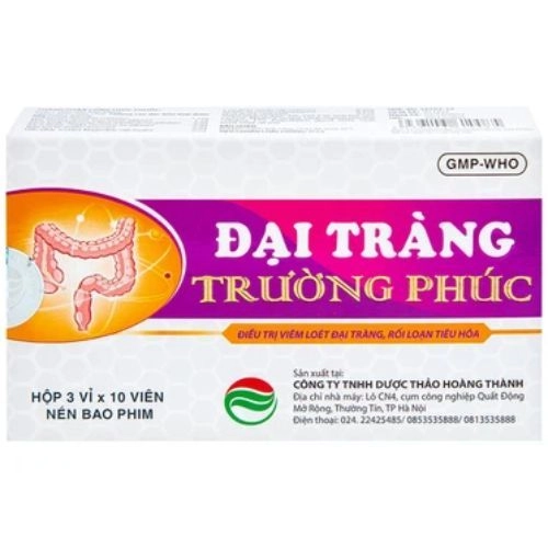 Thuốc trị viêm loét đại tràng, rối loạn tiêu hóa Đại Tràng Trường Phúc hộp 3 vỉ x 10 viên