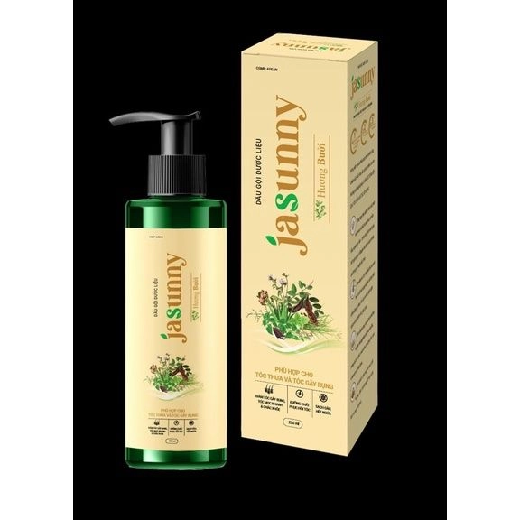 Dầu gội dược liệu Jasunny (hương bưởi) hộp 1 chai 200ml