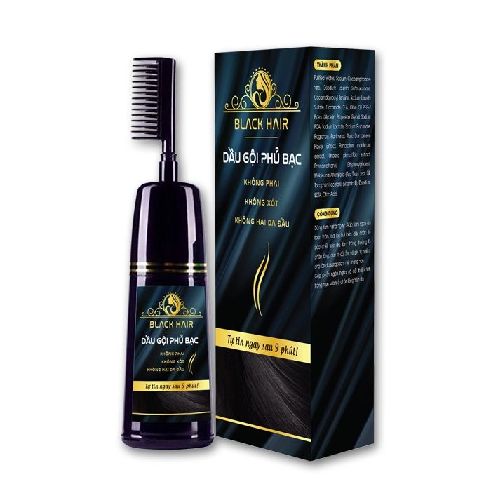Dầu gội phủ bạc Black Hair (Vạn Tam) hộp 1 chai 200ml