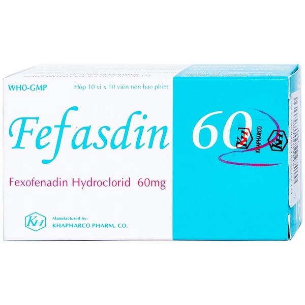 Thuốc chống dị ứng Fefasdin 60 hộp 10 vỉ x 10 viên