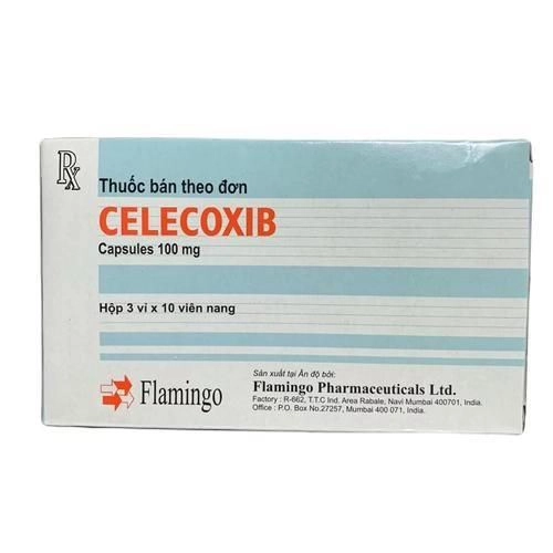 Thuốc trị viêm khớp Celecoxib 100 Flamingo hộp 3 vỉ x 10 viên