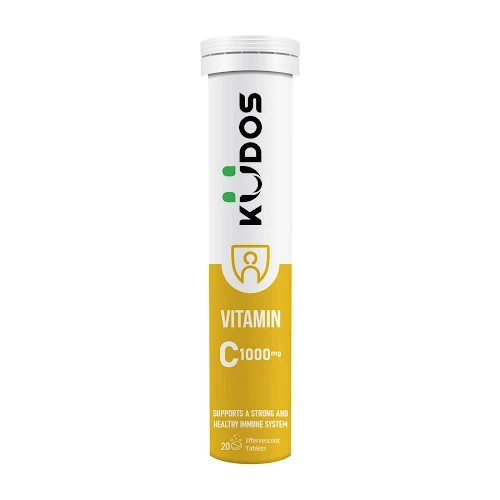 Hỗ trợ tăng cường miễn dịch KUDOS Vitamin C 1000mg Lemon tuýp 20 viên sủi