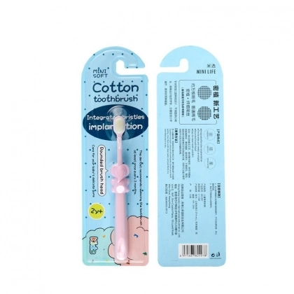Bàn chải đánh răng cho bé tay cầm hoạt hình Lông Tơ Siêu Mịn Mini Soft Cotton Toothbrush