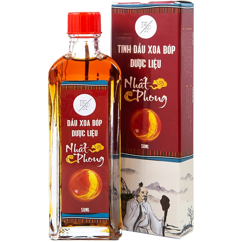 Tinh dầu xoa bóp dược liệu Nhất Phong hộp 1 chai 50ml