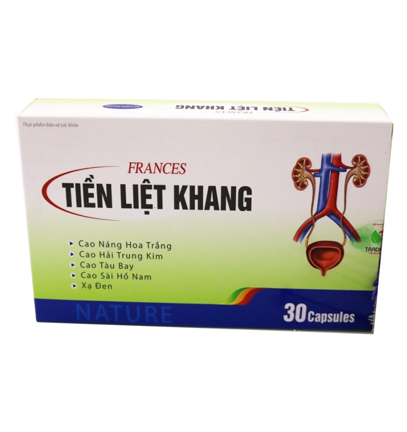 Viên uống hỗ trợ giảm u xơ tiền liệt tuyến Frances TIỀN LIỆT KHANG hộp 30 viên nang cứng