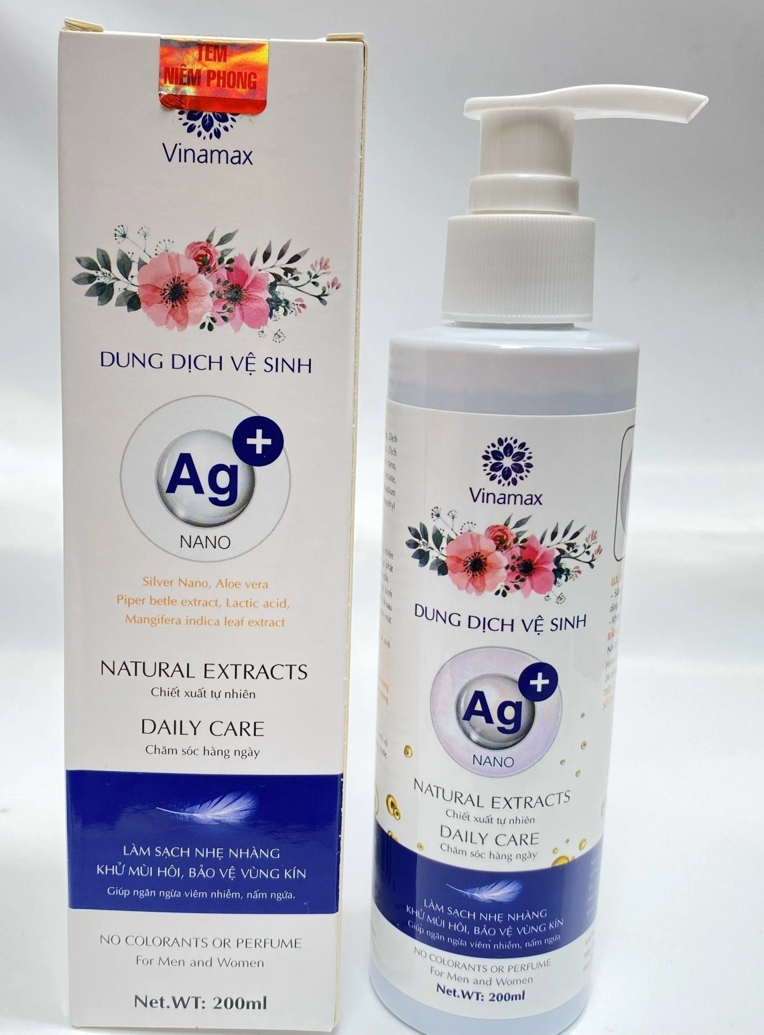 Dung dịch vệ sinh Ag+ Nano Vinamax hộp 1 chai 200ml