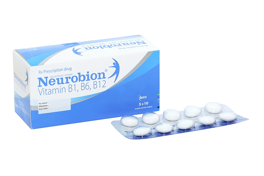 Thuốc bổ sung vitamin B1,B6,B12 Neurobion hộp 50 viên