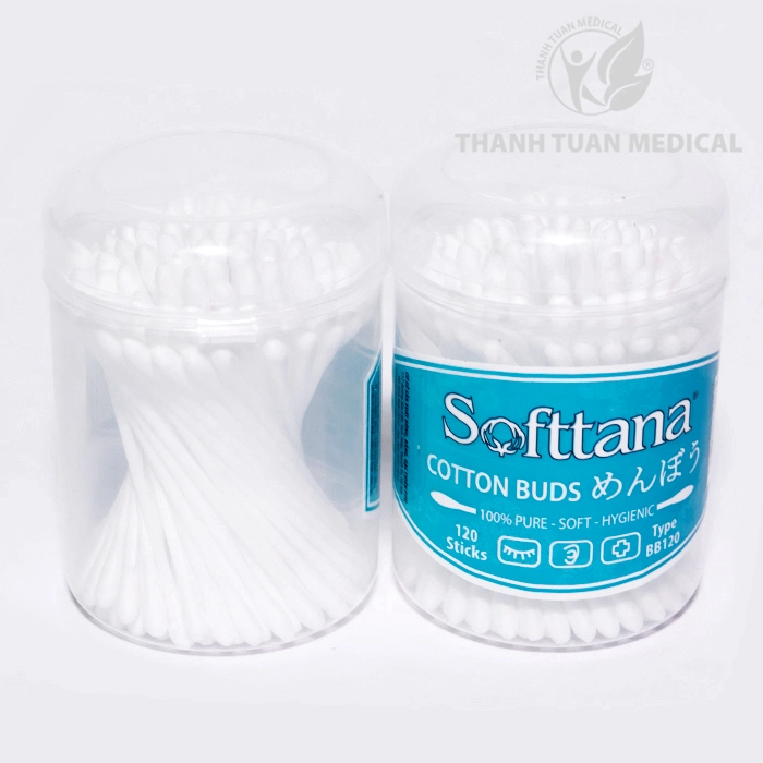 Tăm bông Softtana (người lớn) hộp 120 cái