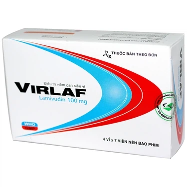 Thuố điều trị viêm gan siêu virus B Virlaf 100mg hộp 4 vỉ x 7 viên