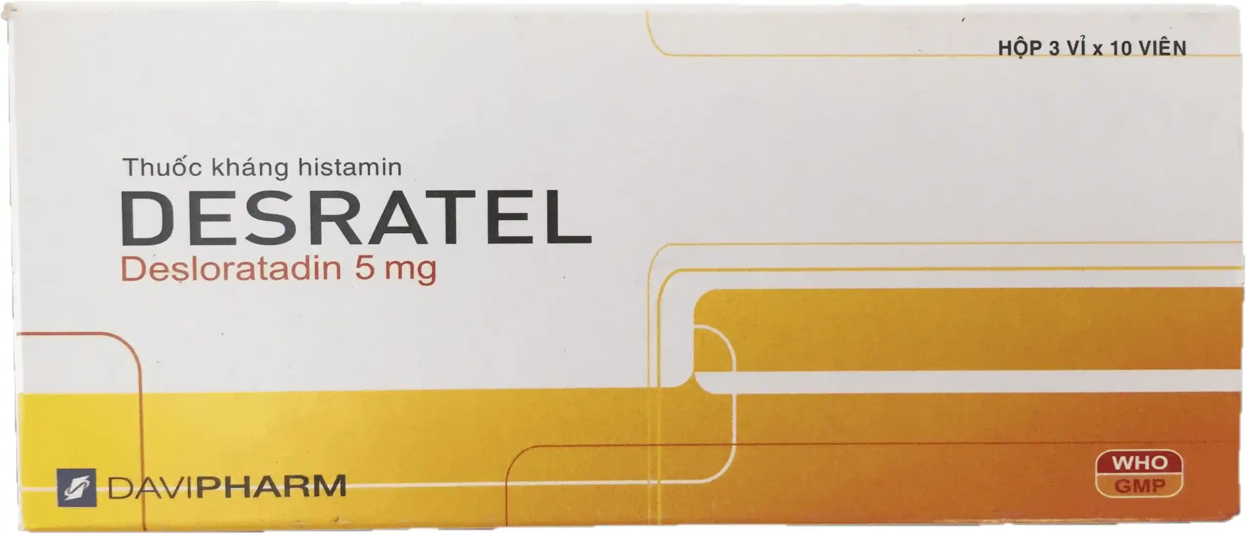 Thuốc chống dị ứng Desratel 5mg hộp 30 viên