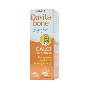 Viên sủi phòng ngừa loãng xương Davita Bone  tuýp 10 viên