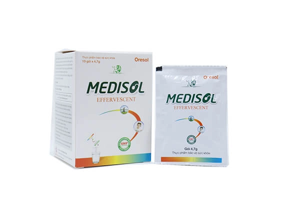 Bù nước và điện giải MEDISOL hộp 10 gói x 4,7g