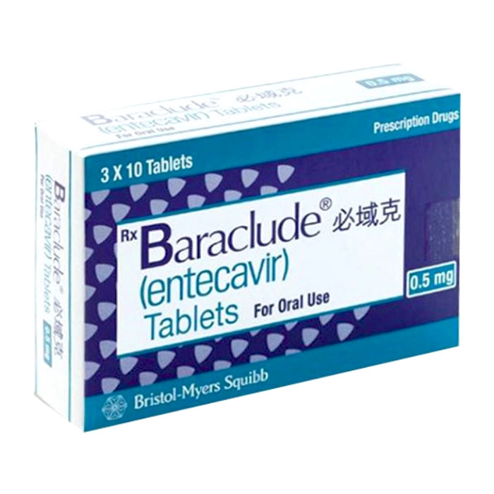 Điều trị viêm gan B mạn tính Baraclude 0.5mg Bristol Myers Squibb hộp 3 vỉ x 10 viên