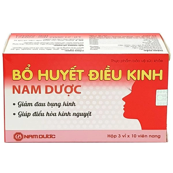 Giảm đau bụng kinh, điều hòa kinh nguyệt Bổ Huyết Điều Kinh Nam Dược hộp 3 vỉ x 10 viên