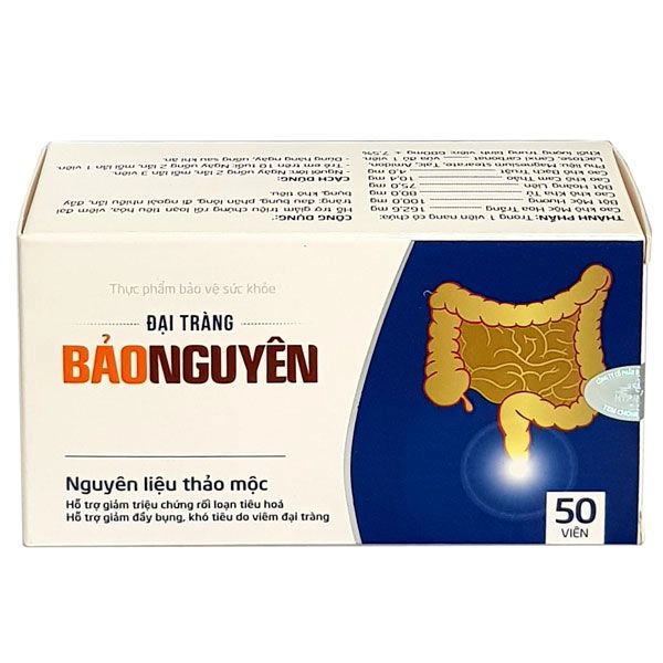 Hỗ trợ điều trị viêm đại tràng cấp và mãn tính Đại tràng Bảo Nguyên hộp 50 viên