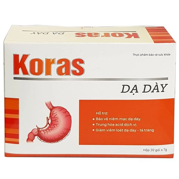 Hỗ trợ bảo vệ niêm mạc dạ dày Koras Dạ Dày hộp 20 gói x 7g