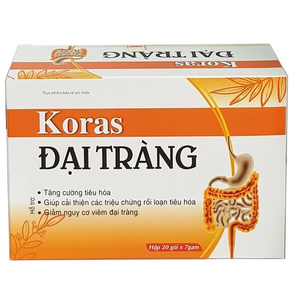 Hỗ trợ cải thiện rối loạn tiêu hóa Koras ĐẠI TRÀNG hộp 20 gói x 7g