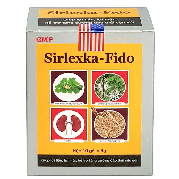 Giúp lợi tiểu, lợi mật Sirlexka-Fido hộp 10 gói x 6g
