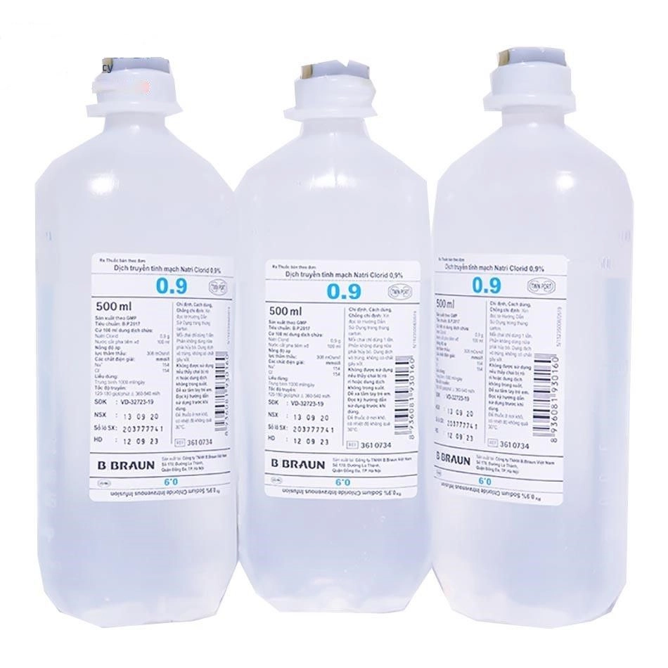Dung dịch truyền tĩnh mạch Natri Clorid 0.9% Braun chai 500ml