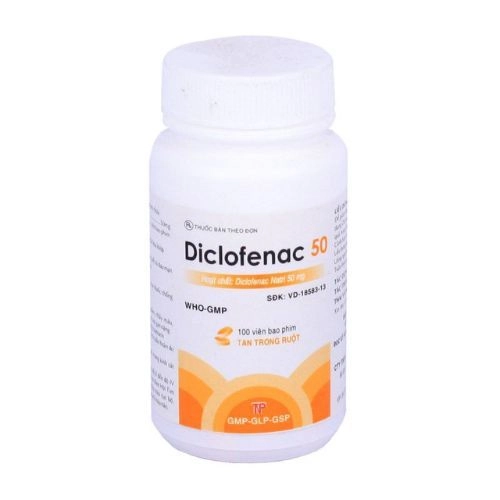 Thuốc kháng viêm Diclofenac 50 Thành Nam lọ 100 viên