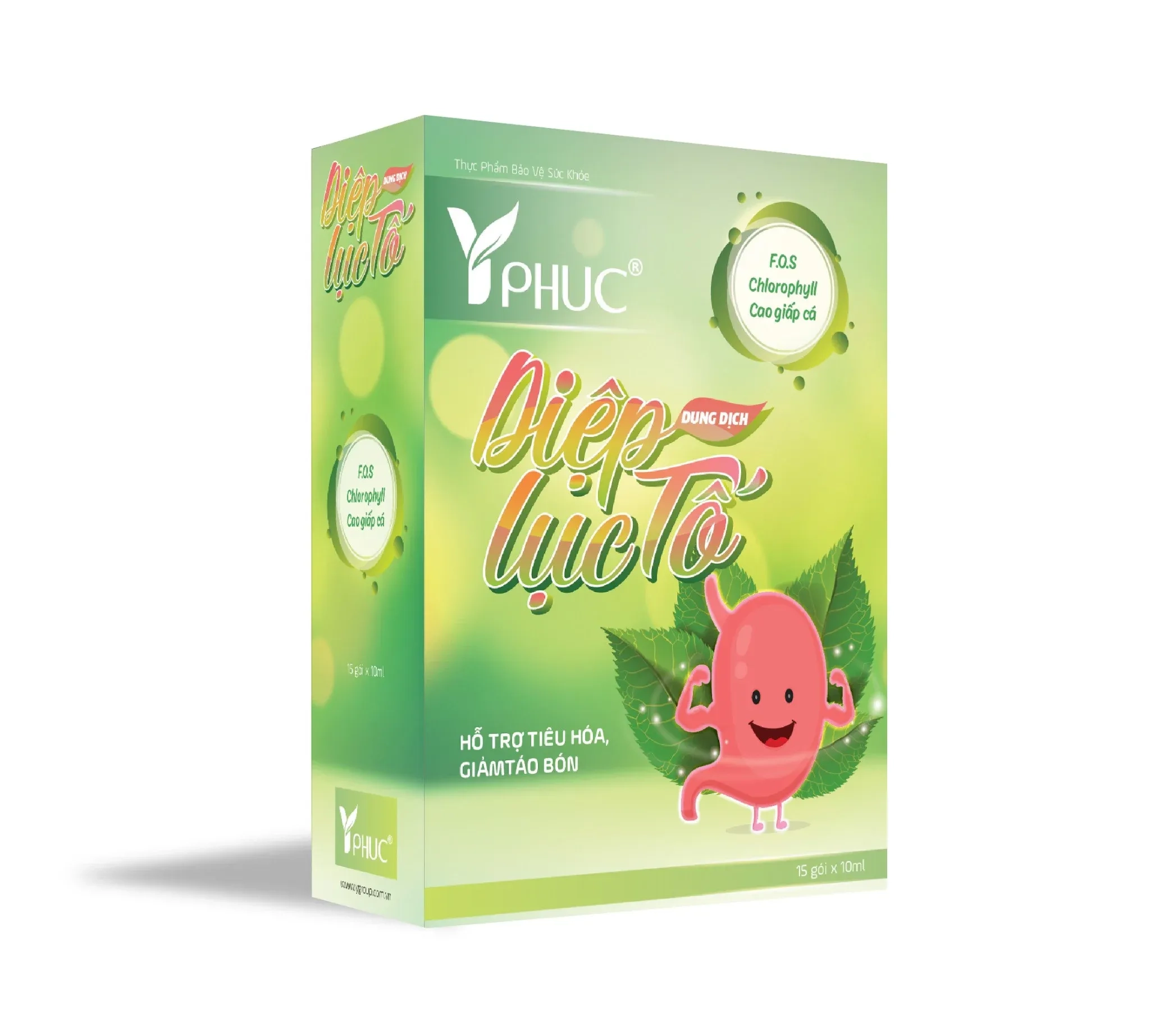 Dung dịch hỗ trợ tiêu hóa, giảm táo bón Diệp Lục Tô Y Phúc hộp 15 gói x 10ml