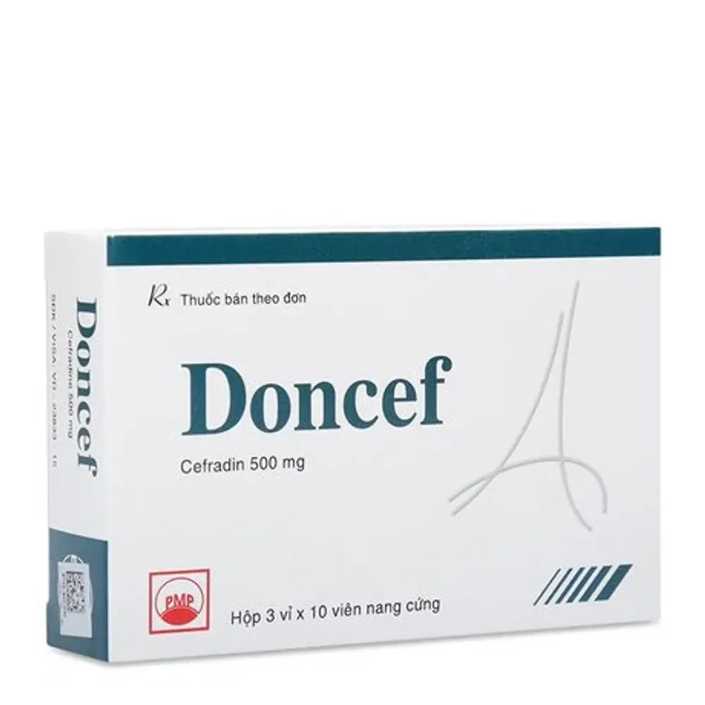 Thuốc kháng sinh Doncef 500mg hộp 30 viên