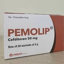 Thuốc kháng sinh Pemolip 50mg hộp 20 gói x 2g